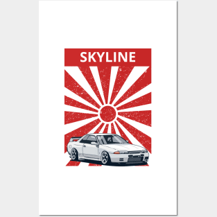 nissan skyline r32 Posters and Art